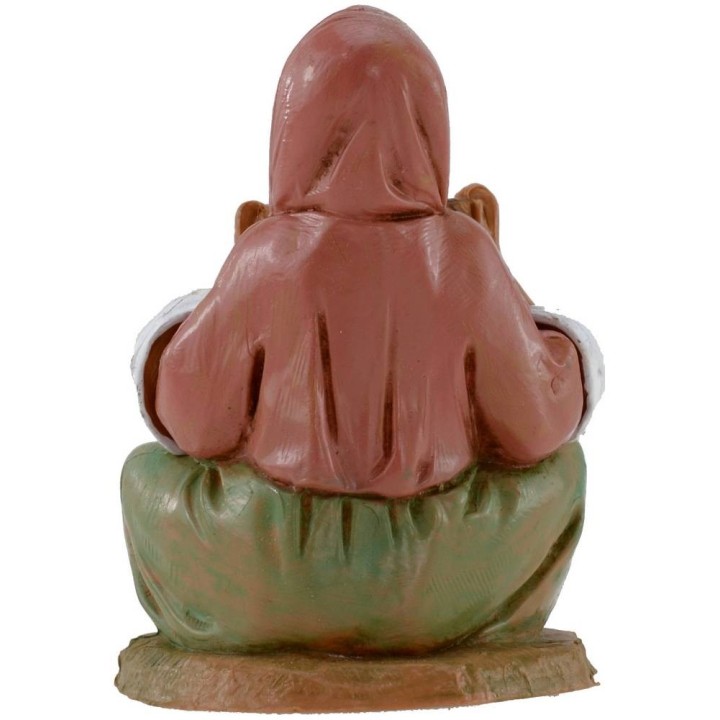 Seated woman with basket 12 cm series Fontanini
