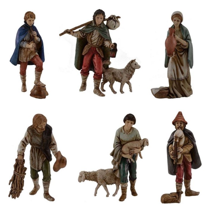 Set 6 estatuas 11cm Landi Moranduzzo