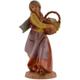Woman with basket 12 cm Fontanini