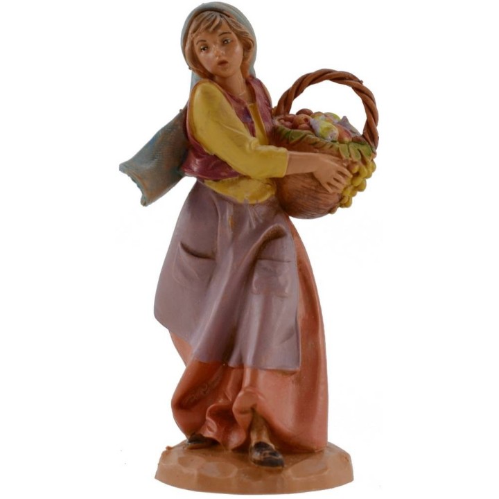 Donna con cesto 12 cm Fontanini