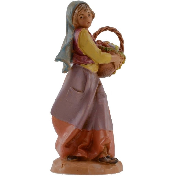 Donna con cesto 12 cm Fontanini
