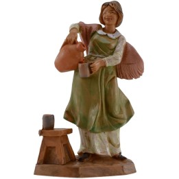 Donna con anfora e bicchiere 12 cm Fontanini