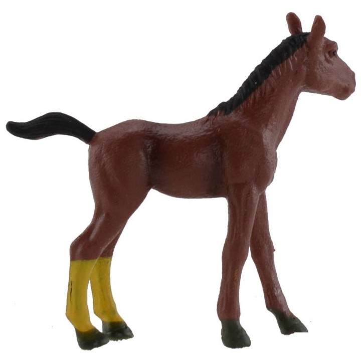 Brown pvc horse for statues 6-8 cm