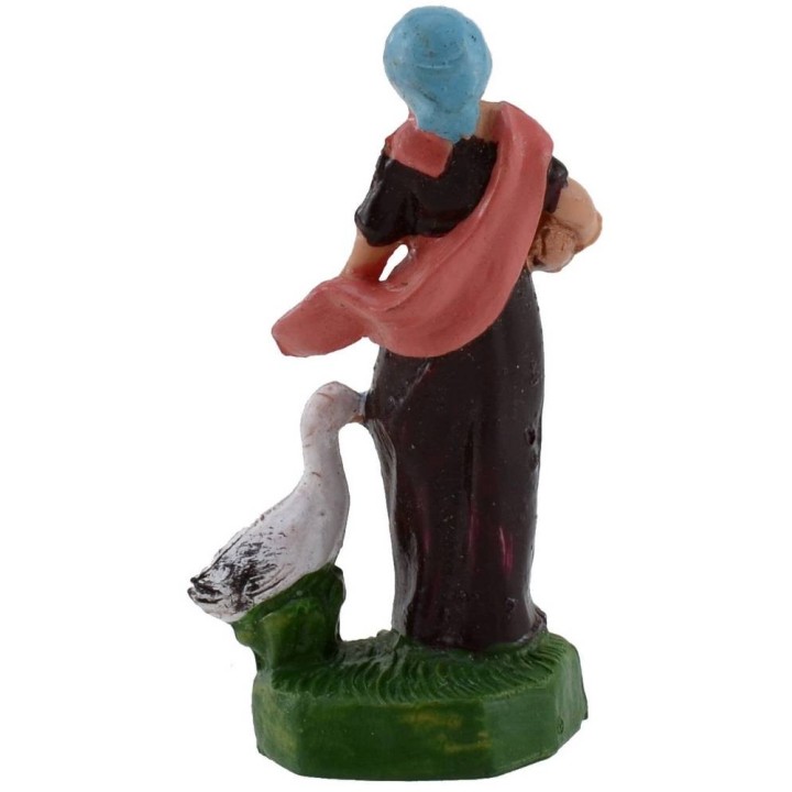 Woman with goose 4 cm in pvc
