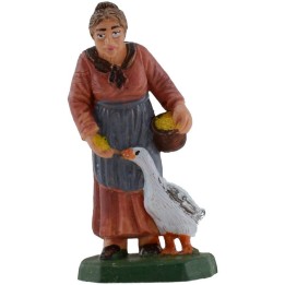 Vieja con ganso 6 cm en pvc