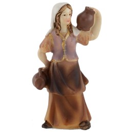 Donna con anfore in resina 8 cm