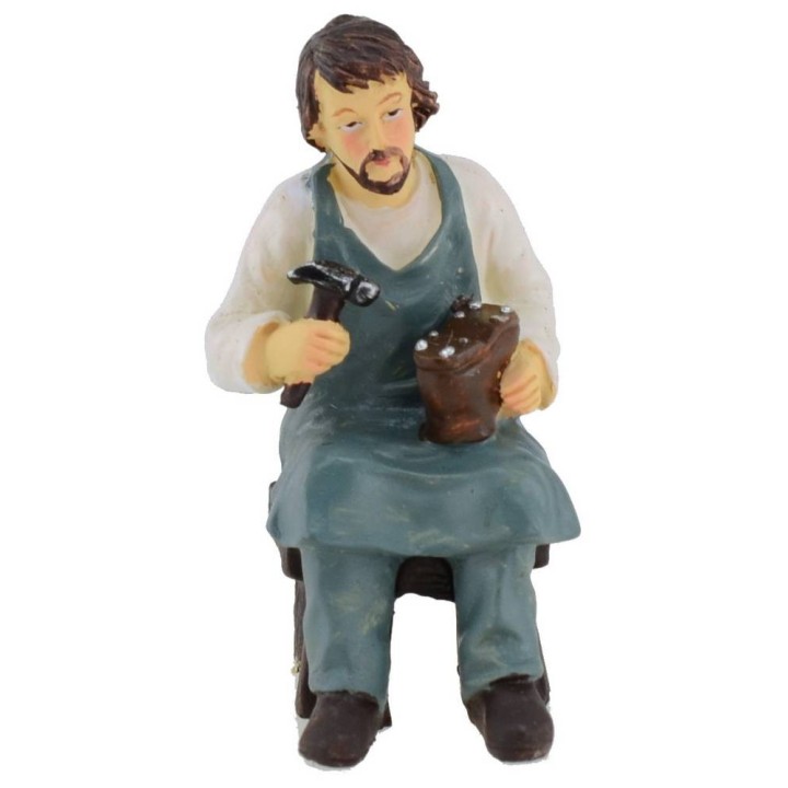 Zapatero sentado en resina serie 8 cm