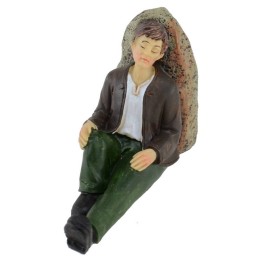 Dormiente seduto in resina serie 8 cm