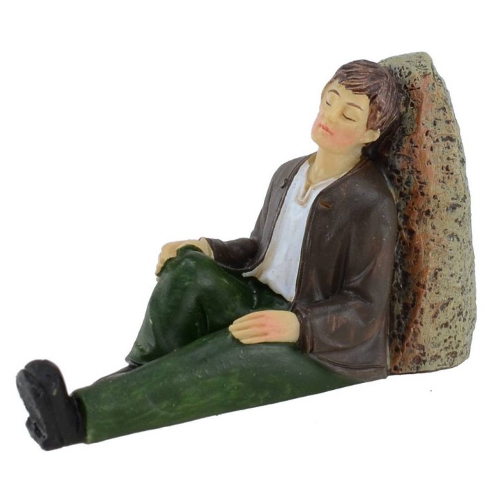 Dormiente seduto in resina serie 8 cm