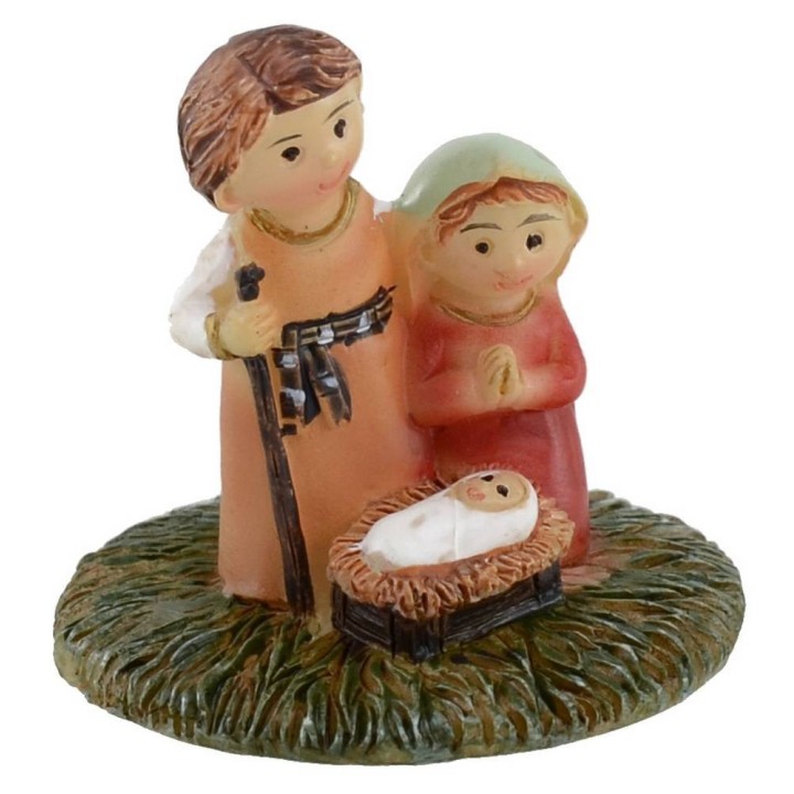 Natividad naïf de 3 cm en resina