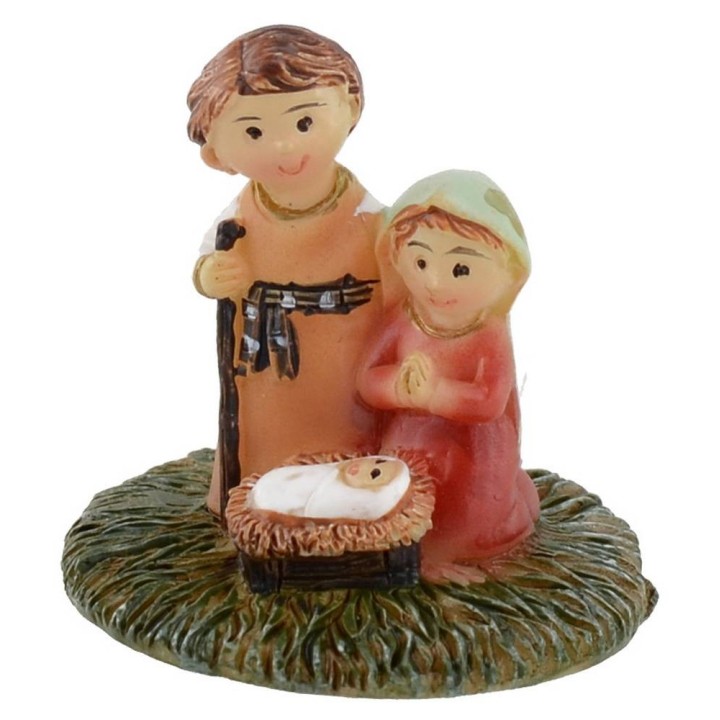 Nativity naif 3 cm in resin