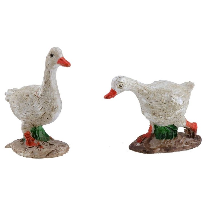 Set of 4 resin geese 4-5 cm