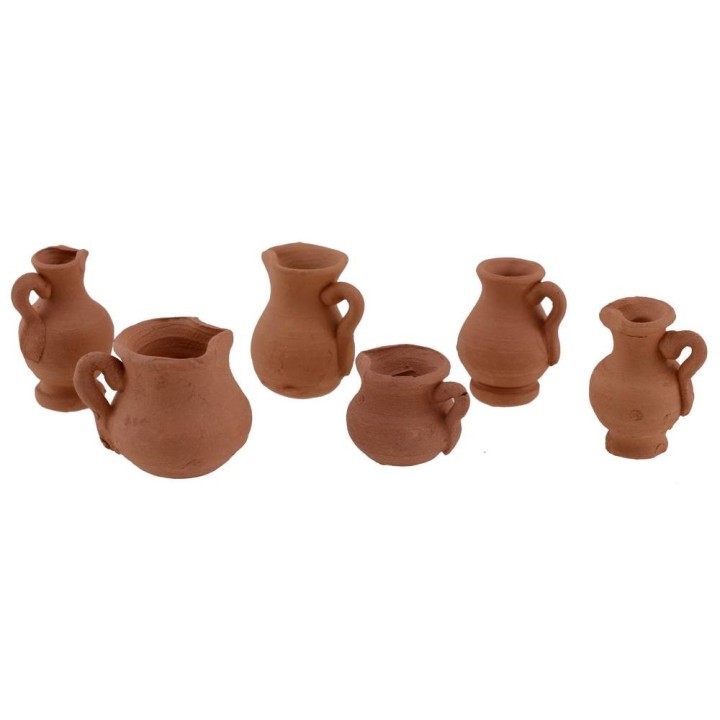 Set 6 anfore in terracotta cm 2-2,5 h.