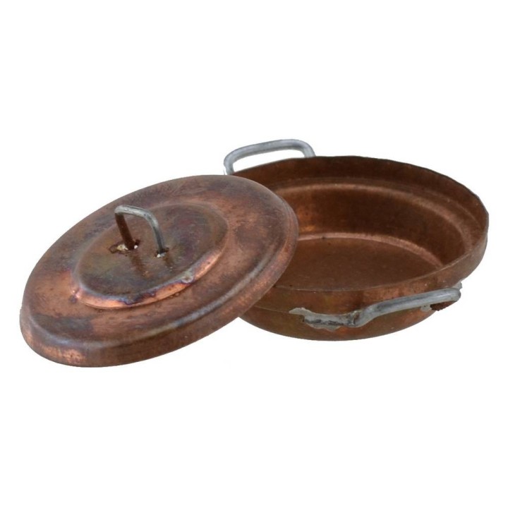 Cacerola ø 3,2 cm de cobre con tapa