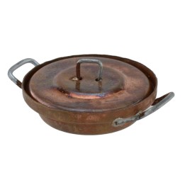 Copper pan ø 3.2 cm with lid