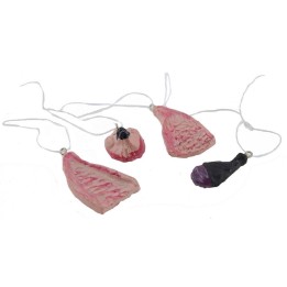 Set 4 pezzi carne da appendere