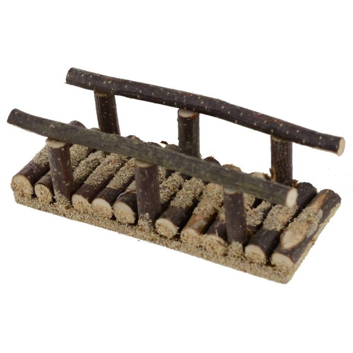 Puente de madera de 10x3,8x3,5 cm de altura para belén.