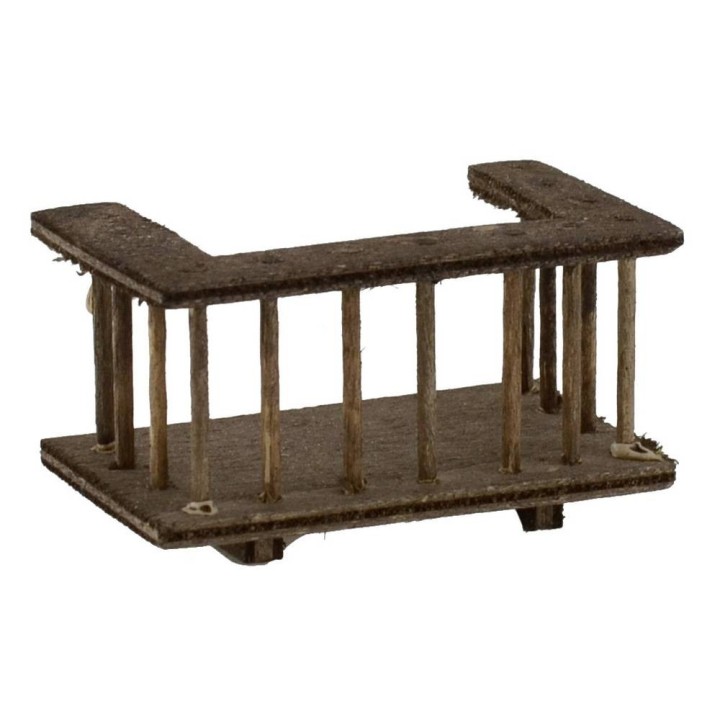Ringhiera in legno per balcone cm 6x3,5x3,5 h.