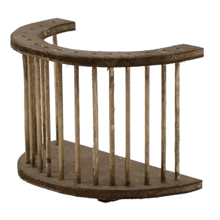 Barandilla semicircular de madera cm 8,5x5x6,5 h.