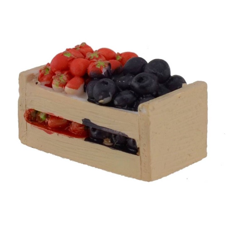 Resin box with blueberries cm 3,5x2x2 h.