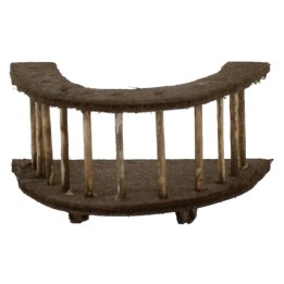 Ringhiera semicerchio in legno cm 6x3,5x3,5 h.
