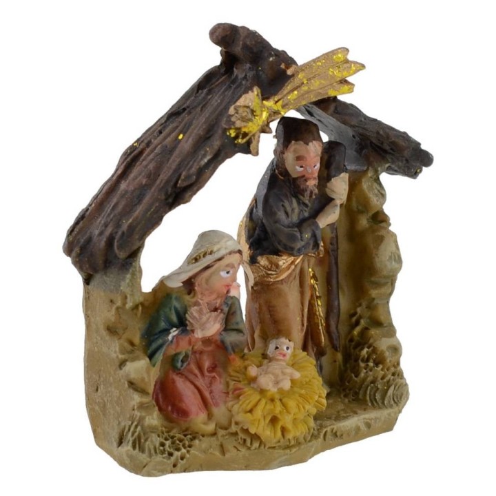 Natividad con cabaña 3,5 cm en resina