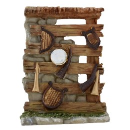 Bottega in resina con strumenti musicali cm 11x4x14,5 h.
