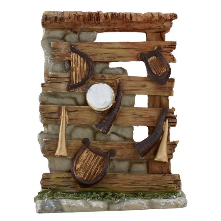 Tienda de resina con instrumentos musicales cm 11x4x14,5 h.