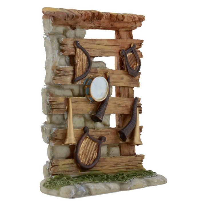 Bottega in resina con strumenti musicali cm 11x4x14,5 h.