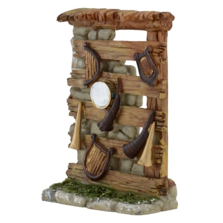 Bottega in resina con strumenti musicali cm 11x4x14,5 h.