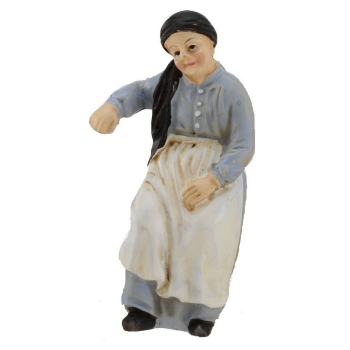 Seated woman in resin series 11 cm