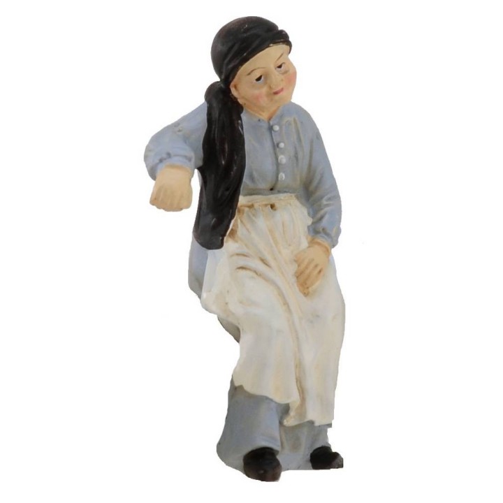 Donna seduta in resina serie 11 cm