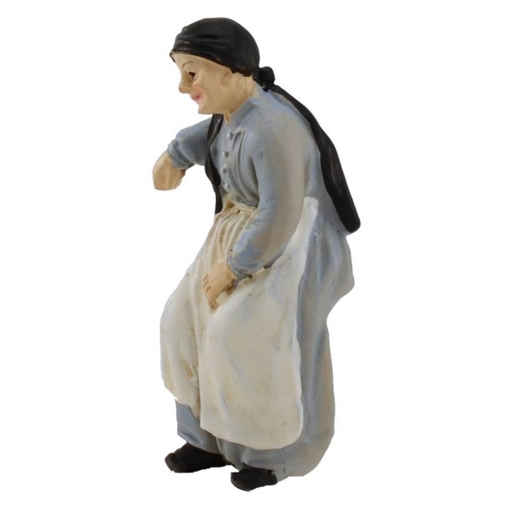 Donna seduta in resina serie 11 cm