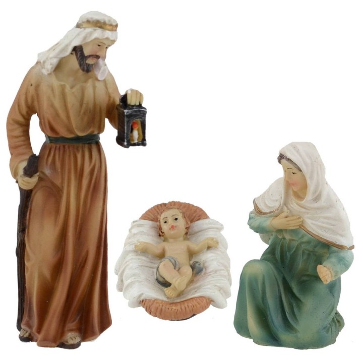 Natività palestinese 3 soggetti in resina serie 10 cm