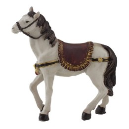 Caballo gris en resina de 10,5x7,5 cm h.