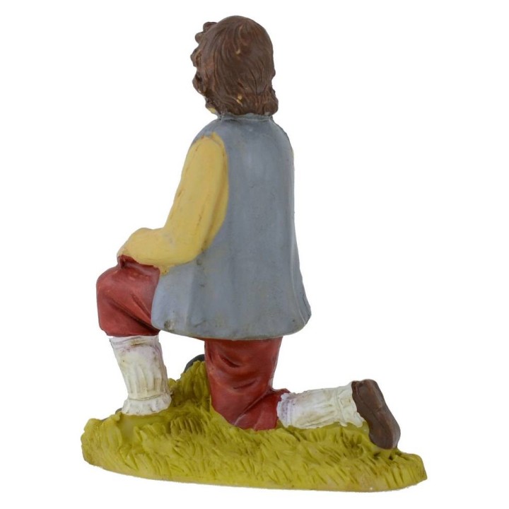 Kneeling Shepherd in resin 12 cm