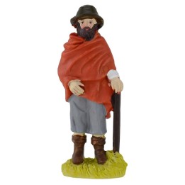 Viandante con bastone in resina 12 cm