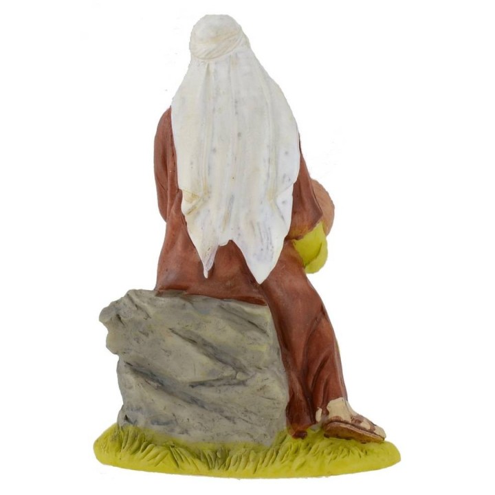 Resin peasant sitting 9 cm series