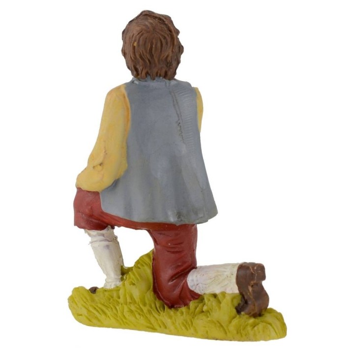 Pastore in ginocchio in resina serie 9 cm