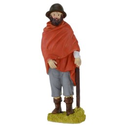 Viandante con bastone in resina 15 cm
