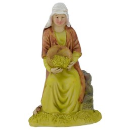 Contadina seduta in resina serie 15 cm