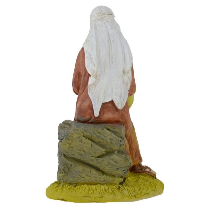 Contadina seduta in resina serie 15 cm
