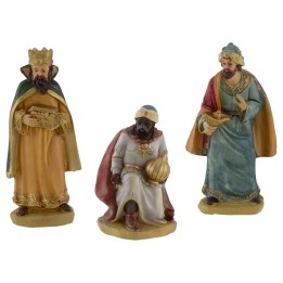 Conjunto de 3 Reyes Magos en resina h. 