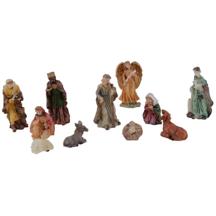 Set Natividad de 5 cm con 11 figuras para belén