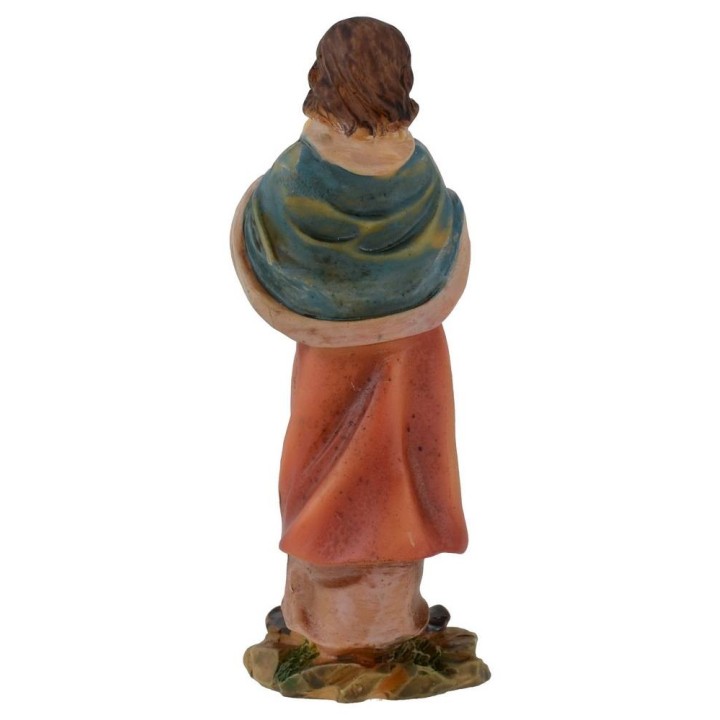 Mujer con linterna en resina 12 cm