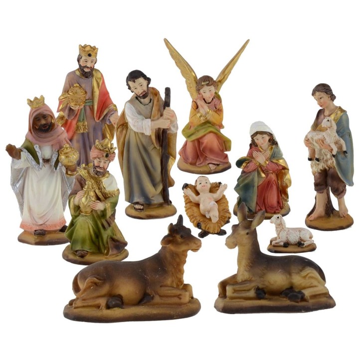 Set Natività 9 cm 11 soggetti per presepe