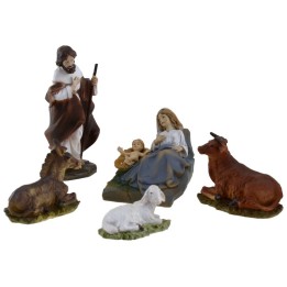 Set Natività 10 cm 5 soggetti per presepe