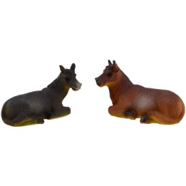 Bue e asino serie 12 cm in resina