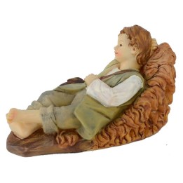Bambino sdraiato in resina serie 15 cm