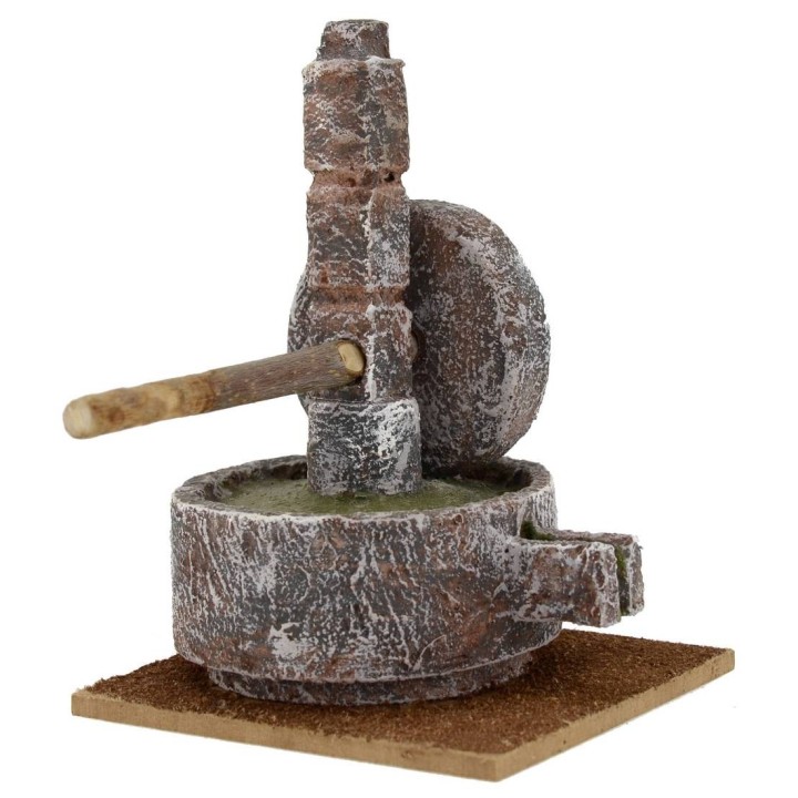 Molino de piedra para belén de 10x9x14 cm de altura para